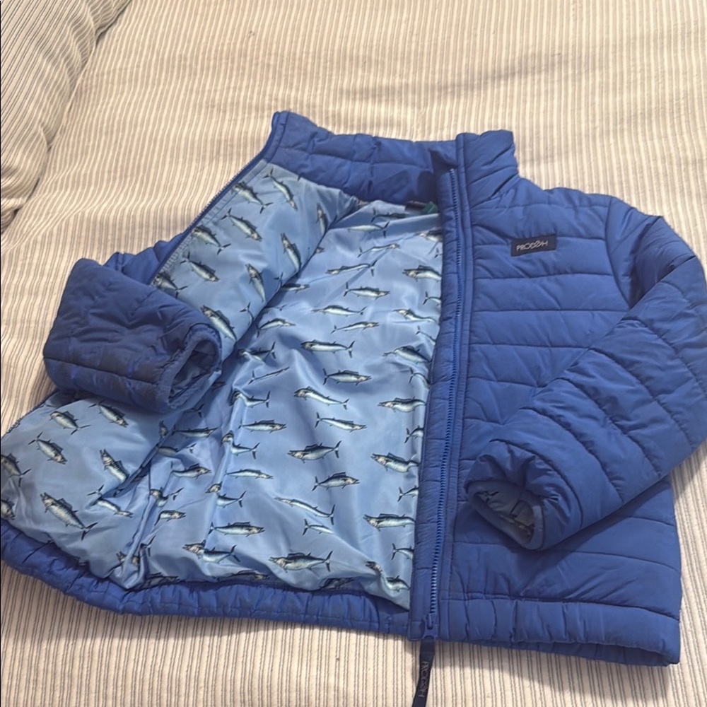 Prodoh Blue Jacket with Fish Pattern Lining